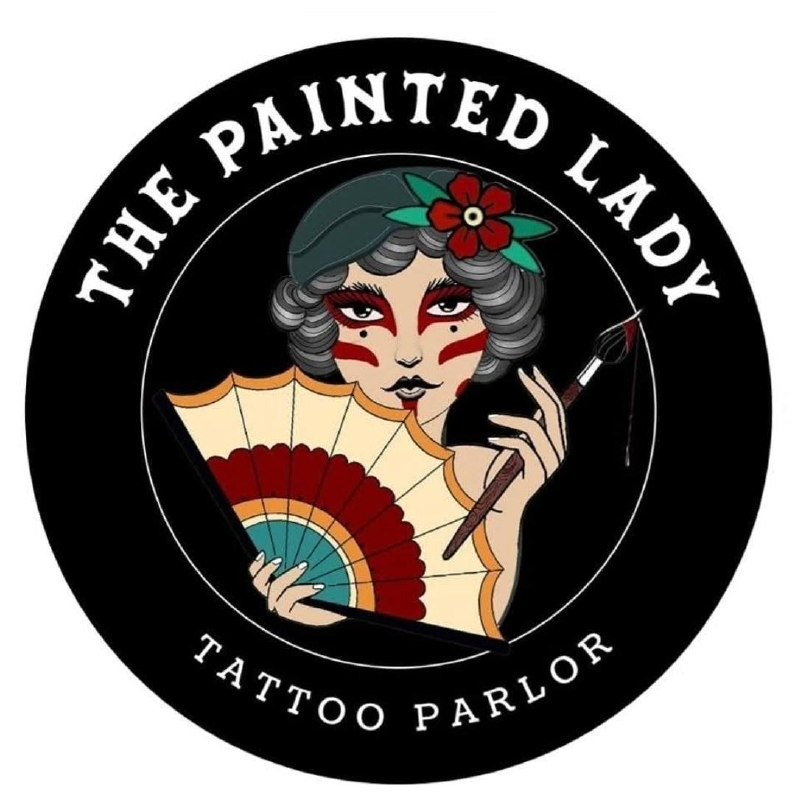 The Painted Lady Tattoo Parlor logo